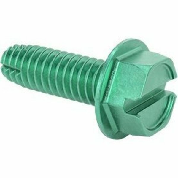Bsc Preferred Electrical Grounding Screws Green-Dyed Zinc-Plated Steel 8-32 Thread 1/2 Long, 25PK 92597A300